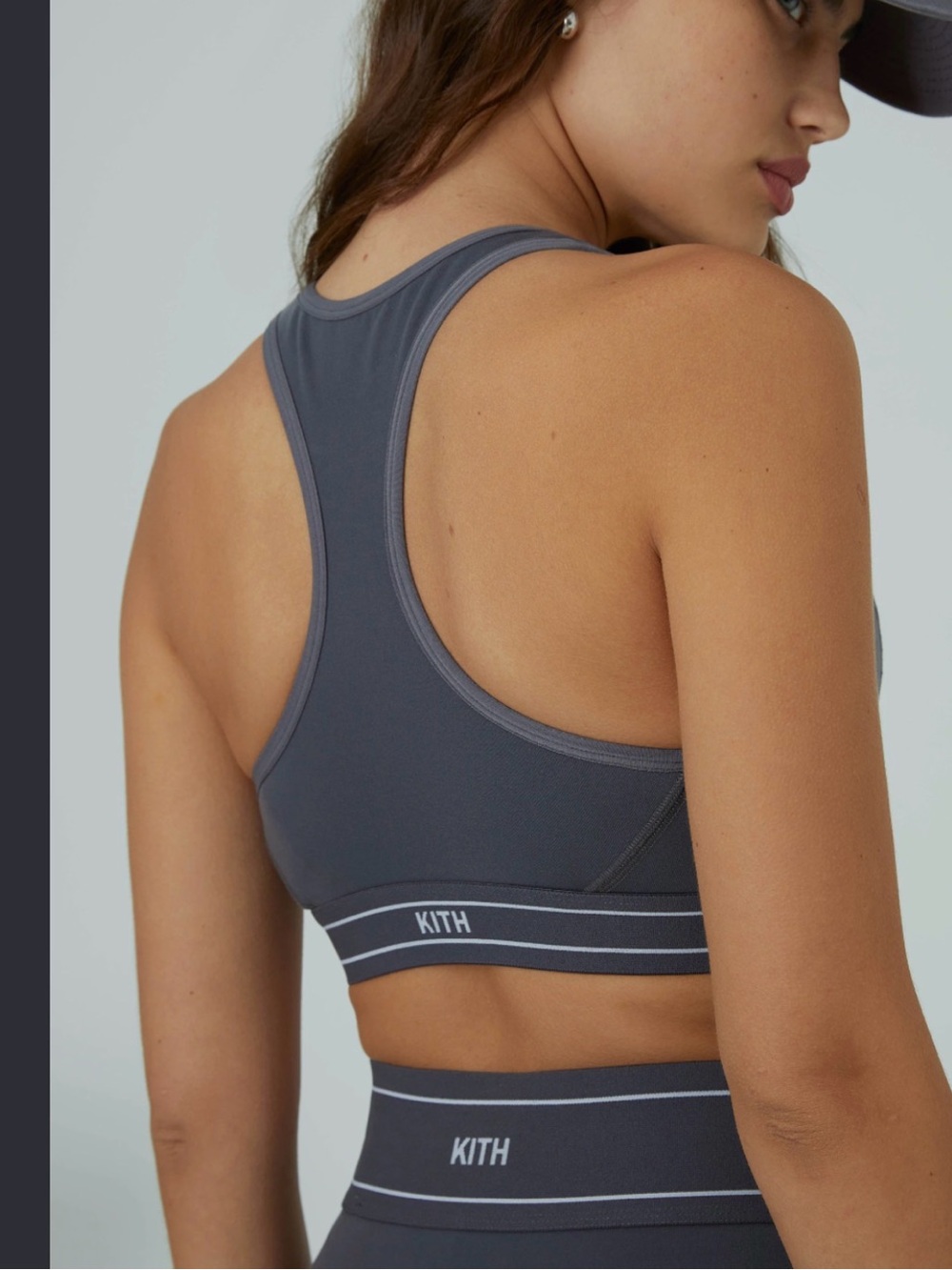 Kith Women's Slate Gray Racerback Sports Bra